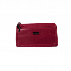 TROUSSE PER COSMETICI DORATA E ROSSA