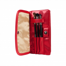 TROUSSE PER COSMETICI DORATA E ROSSA