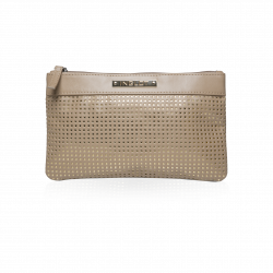 Borsa Cosmetici Beige e Oro