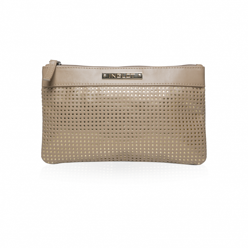 Borsa Cosmetici Beige e Oro